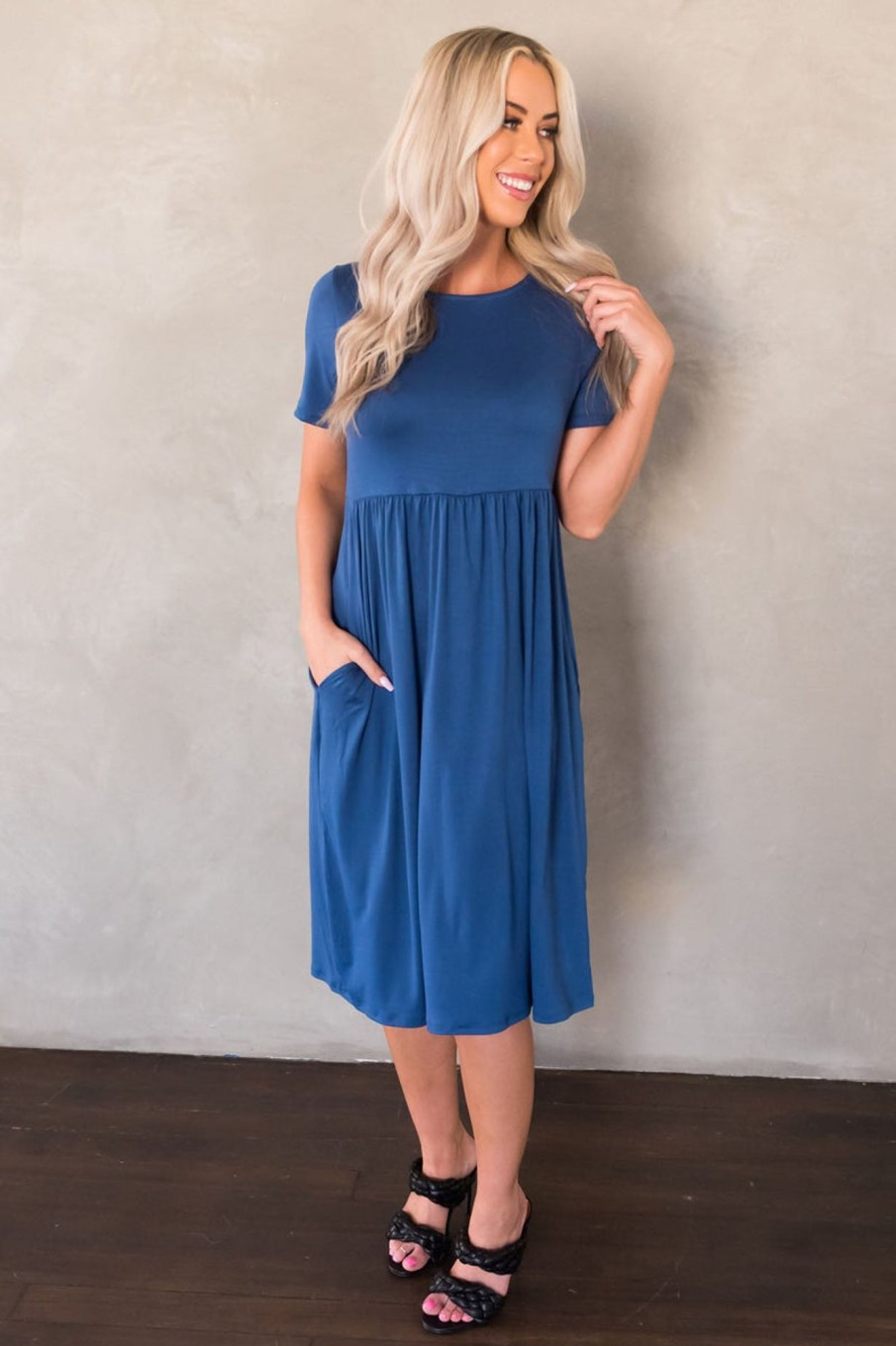 Dresses NeeSee's Dresses | The Sandie Denim Blue