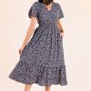 Dresses NeeSee's Dresses | The Brita Black/White Floral