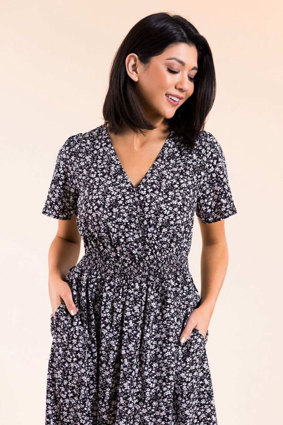 Dresses NeeSee's Dresses | The Brita Black/White Floral