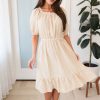 Dresses NeeSee's Dresses | The Ella Mae Taupe/White Gingham