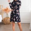 Dresses NeeSee's Dresses | The Levana Navy/Taupe/Mauve