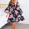 Dresses NeeSee's Dresses | The Zaira Black Floral