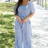 Dresses NeeSee's Dresses | The Tabethia Periwinkle/White Floral