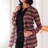 Tops NeeSee's Dresses | Bold Statements Modest Sweater Cardigan Chocolate/Pink