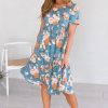 Dresses NeeSee's Dresses | The Andrea Mae Denim Blue Floral