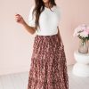 Skirts NeeSee's Dresses | Sunny Days Modest Maxi Skirt Floral Demask