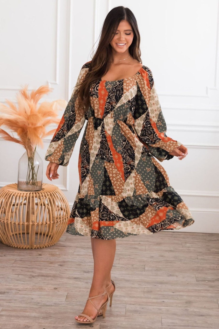 Dresses NeeSee's Dresses | The Windslow Patchwork/Handkerchief/Floral