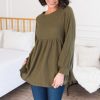 Tops NeeSee's Dresses | She'S So Classy Modest Babydoll Top Olive