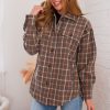 Tops NeeSee's Dresses | Forever Cozy Modest Plaid Jacket Hot Cocoa