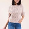 Tops NeeSee's Dresses | Taking Chances Modest Sweater Blush/Cream