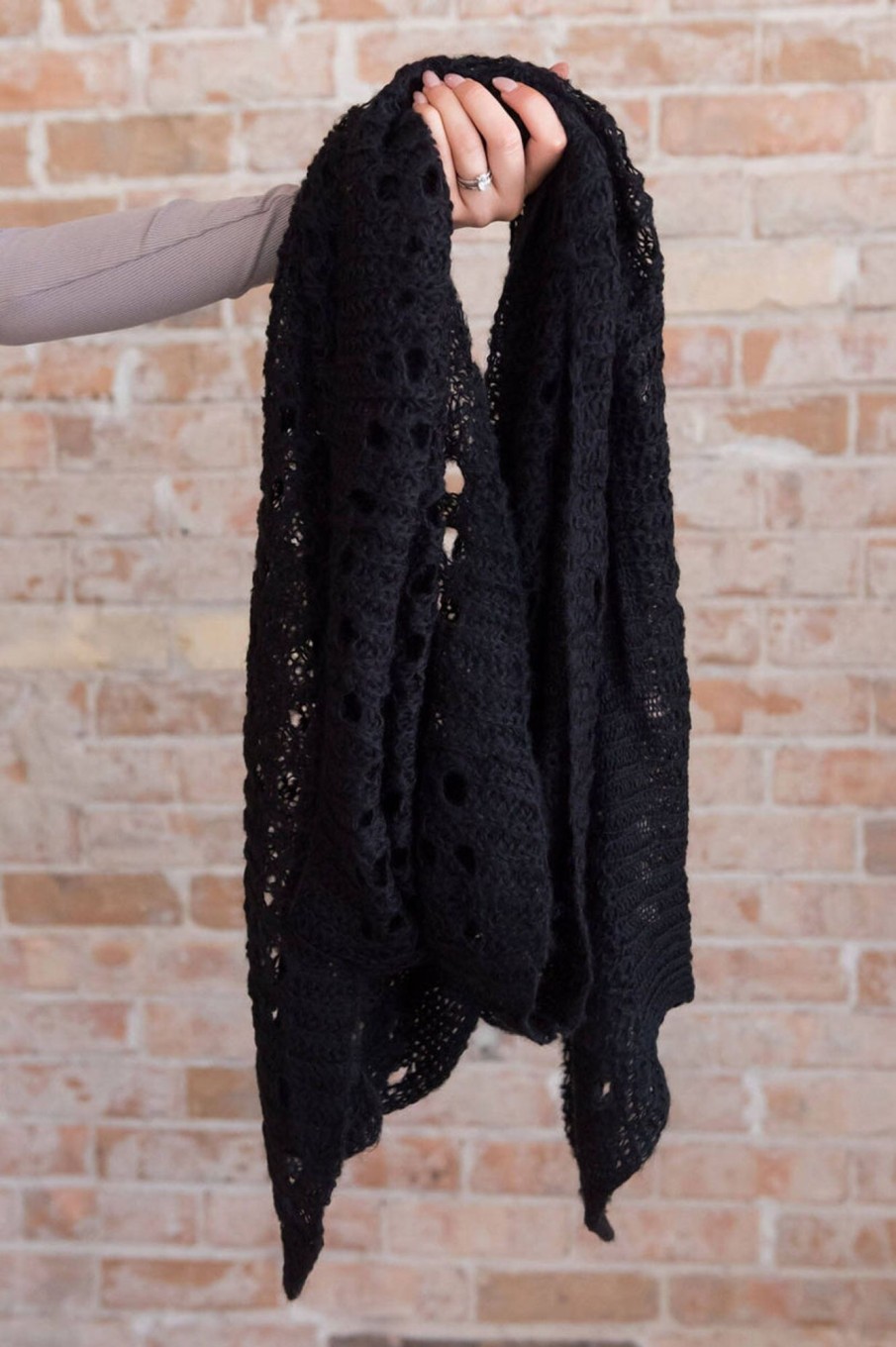 Tops NeeSee's Dresses | Christmas Wishes Knit Scarf Black