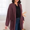 Tops NeeSee's Dresses | Focusing On Gratitude Modest Jacket Mauve/Black