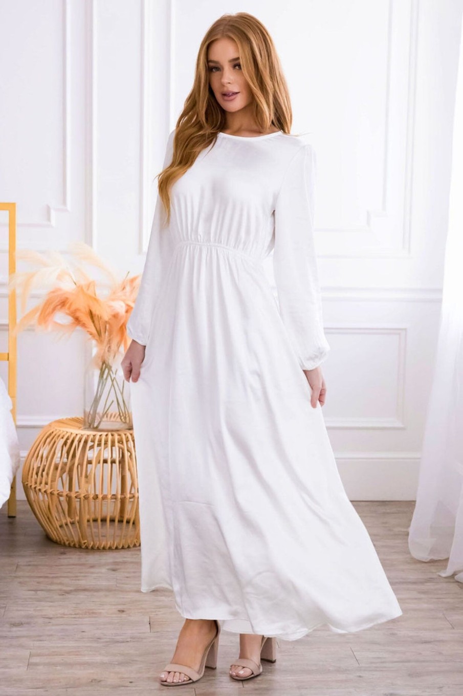 Dresses NeeSee's Dresses | The Brightly White Satin