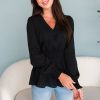 Tops NeeSee's Dresses | New Friends Modest Peplum Top Black