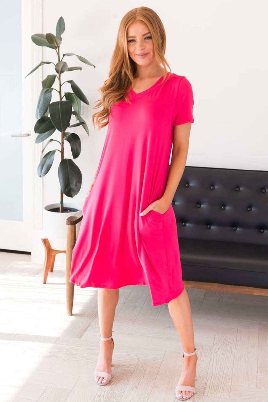 Dresses NeeSee's Dresses | The Brenley Fuchsia