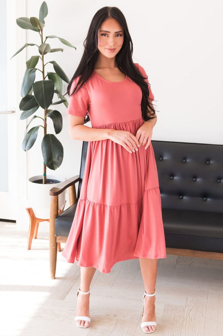 Dresses NeeSee's Dresses | The Breona Dusty Rose