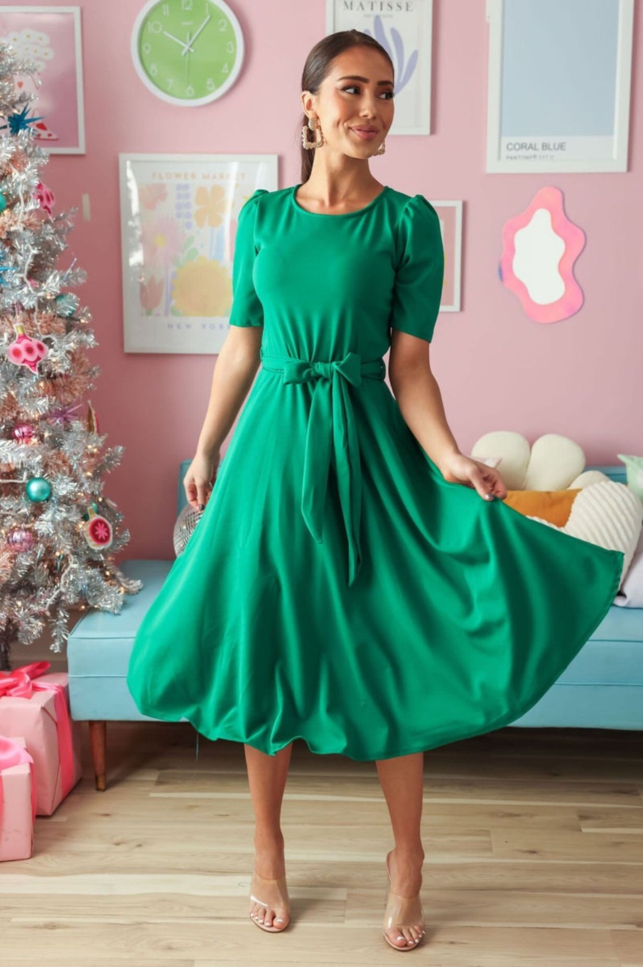 Dresses NeeSee's Dresses | The Ashtyn Kelly Green