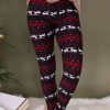 Tops NeeSee's Dresses | Happy Holidays Reindeer Leggings Black/White/Reindeer