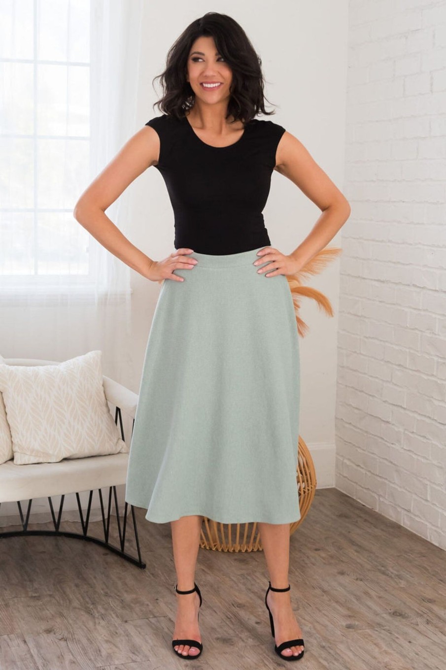 Skirts NeeSee's Dresses | Charming As Ever Modest Circle Skirt Sage