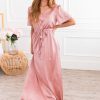 Dresses NeeSee's Dresses | The Mathilda Dusty Rose Lustre