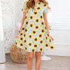 Dresses NeeSee's Dresses | The Tully Powder Blue/Yellow Sunflower