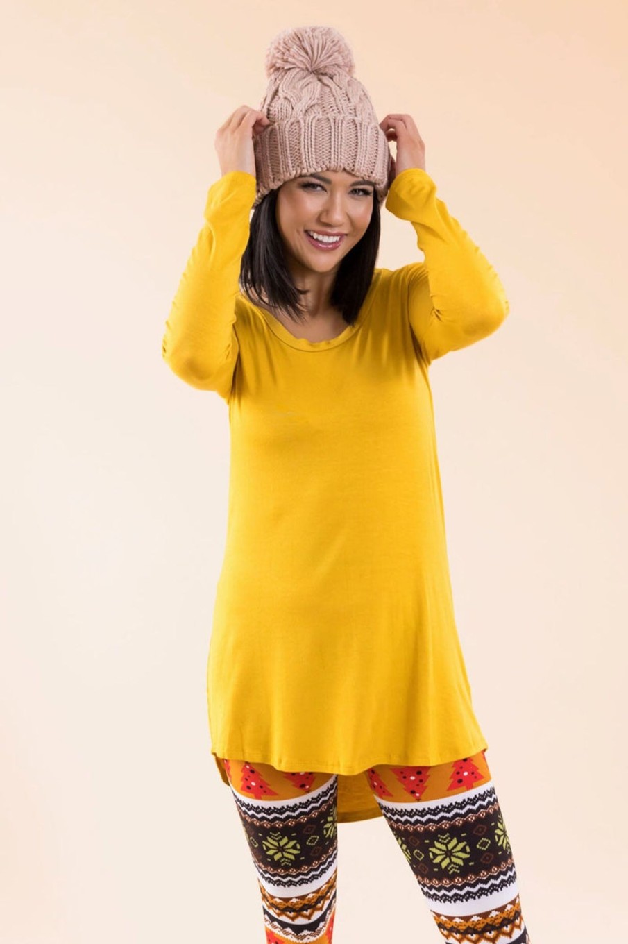 Tops NeeSee's Dresses | Nothing But Cheer Ahead Tunic Mustard