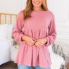 Tops NeeSee's Dresses | She'S So Classy Modest Babydoll Top Mauve Pink