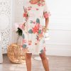 Dresses NeeSee's Dresses | The Pyrlah Light Beige Floral