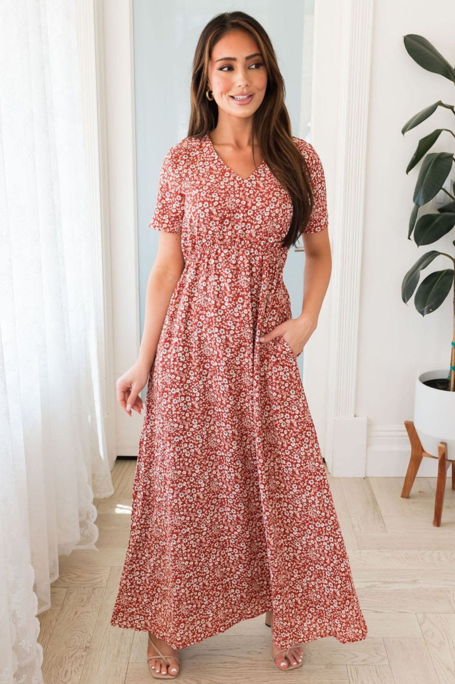 Dresses NeeSee's Dresses | The Tullulah Red Dahlia