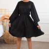 Dresses NeeSee's Dresses | The Lollee Black Satin