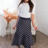 Skirts NeeSee's Dresses | Blessed Beyond Measure Modest Sweater Skirt Navy/White Dot