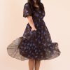 Dresses NeeSee's Dresses | The Kaisa Chocolate/Denim Blue Floral