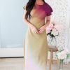 Dresses NeeSee's Dresses | The Reyonna Plum/Golden Olive/Pink Ombre