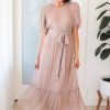 Dresses NeeSee's Dresses | The Sabina Metallic Champagne