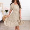 Dresses NeeSee's Dresses | The Elody Butterscotch Mini Floral