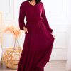 Dresses NeeSee's Dresses | The Caro Burgundy