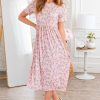 Dresses NeeSee's Dresses | The Posy Anne Rose Blush/Fuchsia/Yellow/Slate Blue Floral