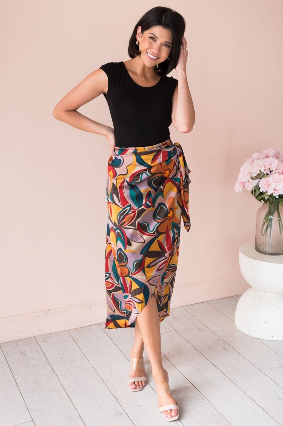 Skirts NeeSee's Dresses | Favorite Season Modest Wrap Skirt Colorful Floral