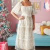 Dresses NeeSee's Dresses | The Varya Beige/Ivory Lace Overlay