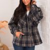 Tops NeeSee's Dresses | Feeling Frosty Modest Jacket Shadow Grey Plaid