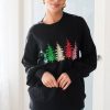 Tops NeeSee's Dresses | Lights In The Trees Sequin Sweater Black