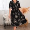 Dresses NeeSee's Dresses | The Cinda Black/Ivory Floral