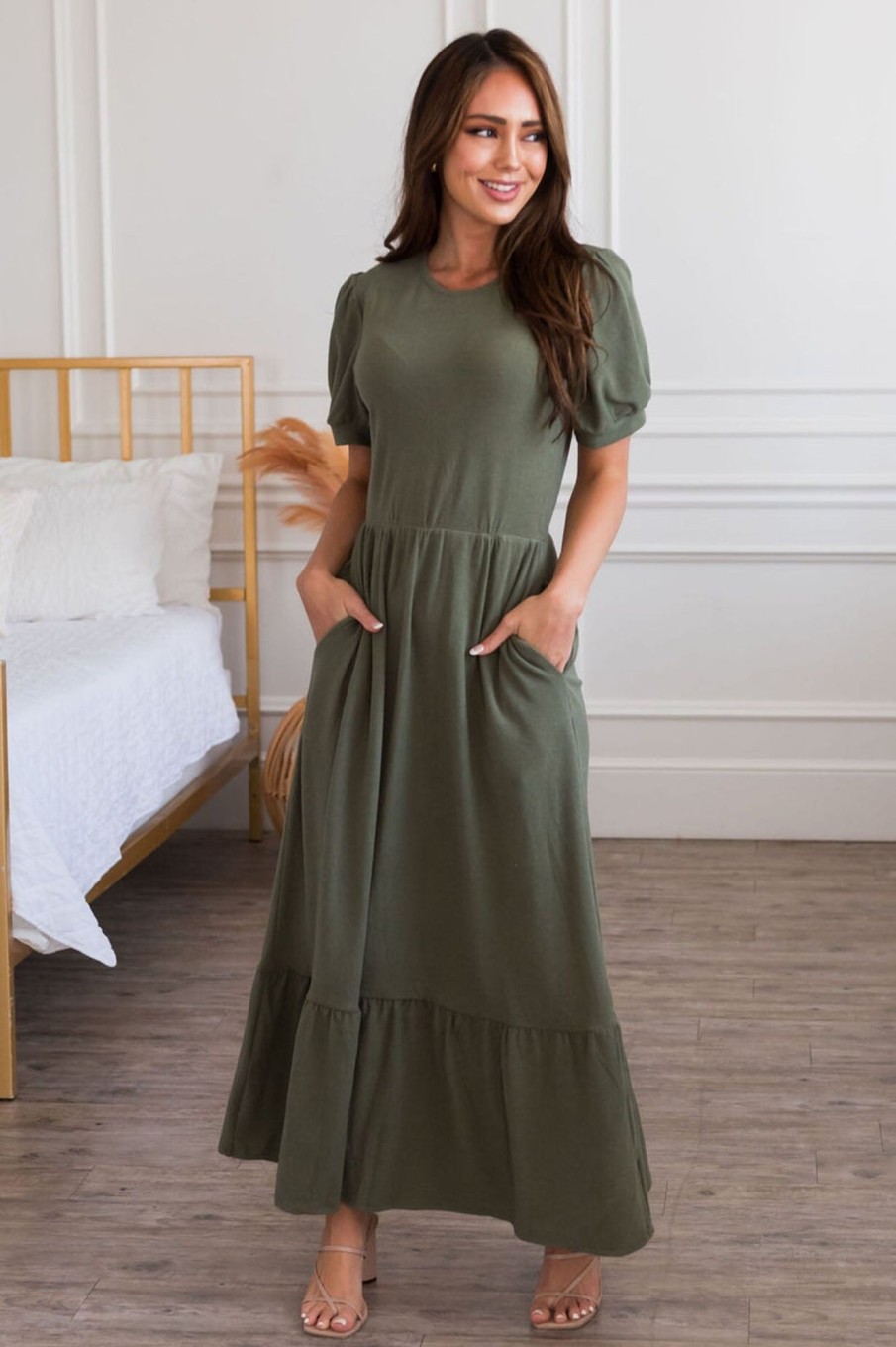 Dresses NeeSee's Dresses | The Carolena Olive