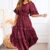 Dresses NeeSee's Dresses | The Idina Rich Burgundy