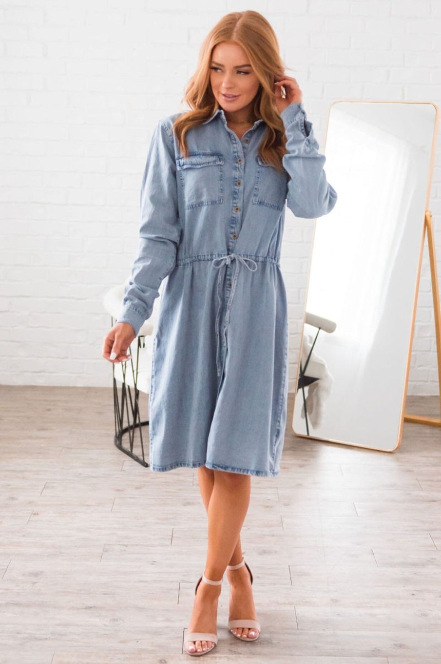 Dresses NeeSee's Dresses | The Rory Chambray