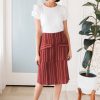 Skirts NeeSee's Dresses | Rising Sun Modest Skirt Mahogany Stripes