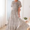 Dresses NeeSee's Dresses | The Leeanna Taupe/Black Floral