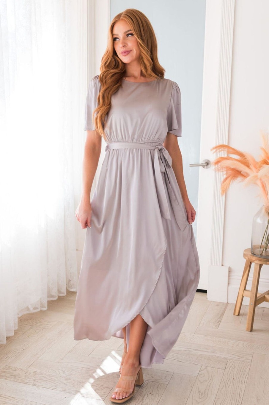 Dresses NeeSee's Dresses | The Pristine Gray Lustre