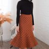 Skirts NeeSee's Dresses | Blessed Beyond Measure Modest Sweater Skirt Brown/Black Dot